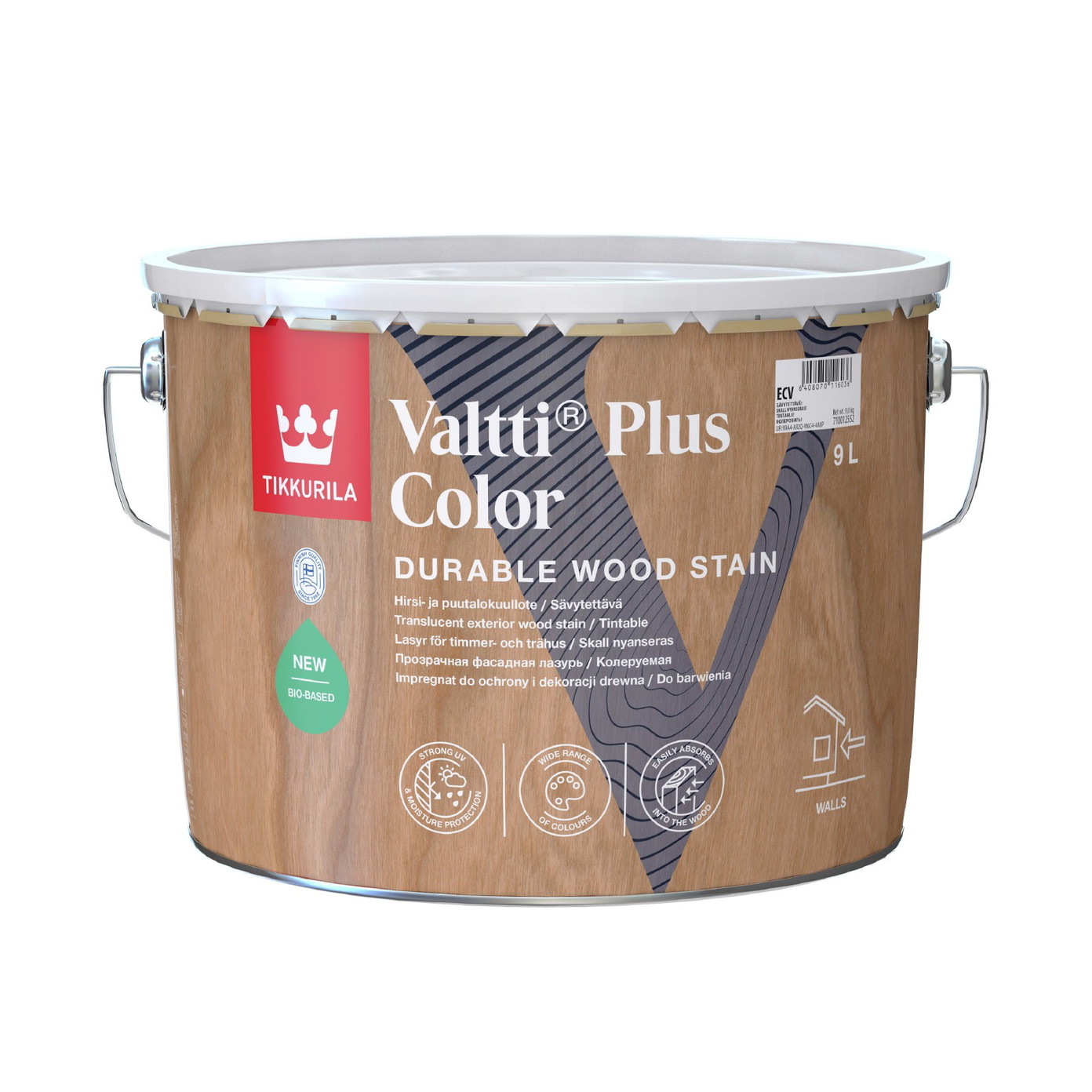 Medienos dažyvė TIKKURILA VALTTI PLUS COLOR, EP bazė, 9 l-0