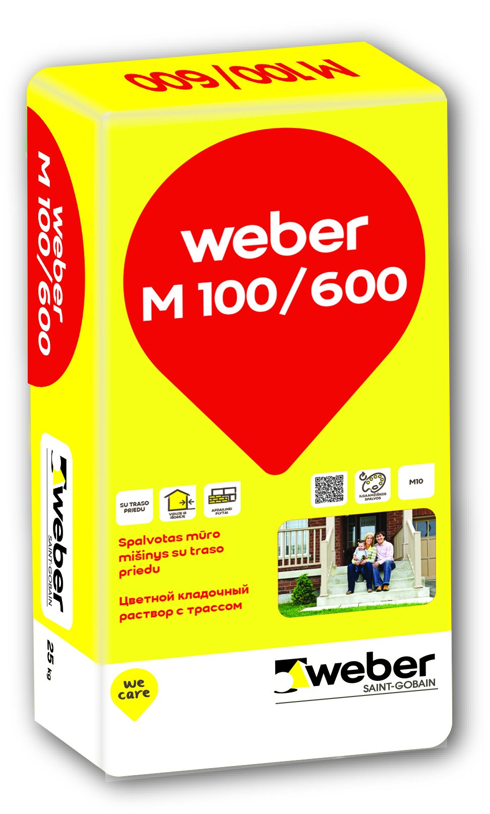 Mūro mišinys WEBER M100/600 LT, pilkos sp., 25kg