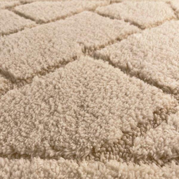 Vonios kilimėlis CREYA MEGANE, perdirbta medvilnė, smėlio sp., 60 x 60 cm - 2