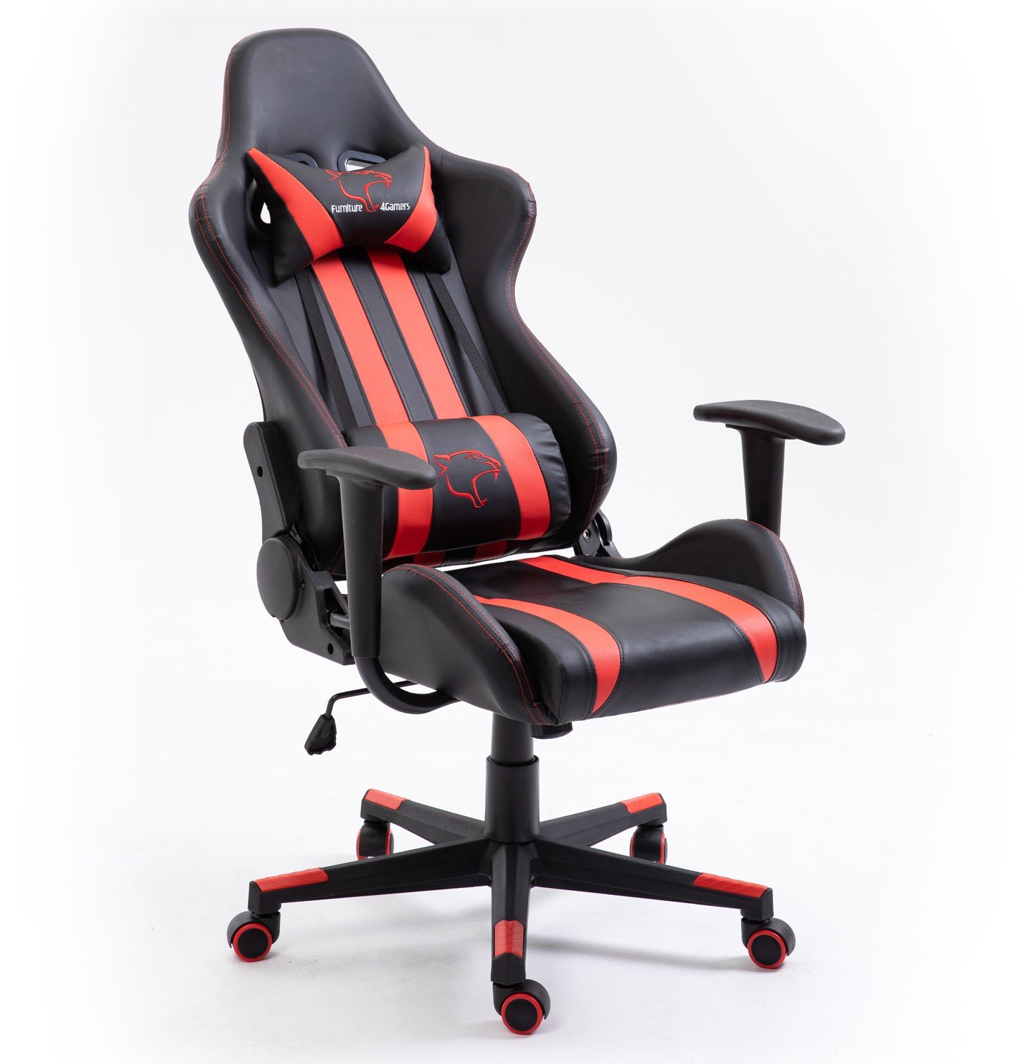 Žaidimų kėdė F4G FG33, juoda / raudona - 3