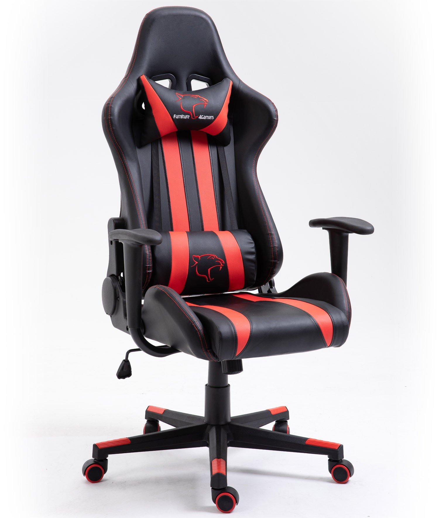 Žaidimų kėdė F4G FG33, juoda / raudona
