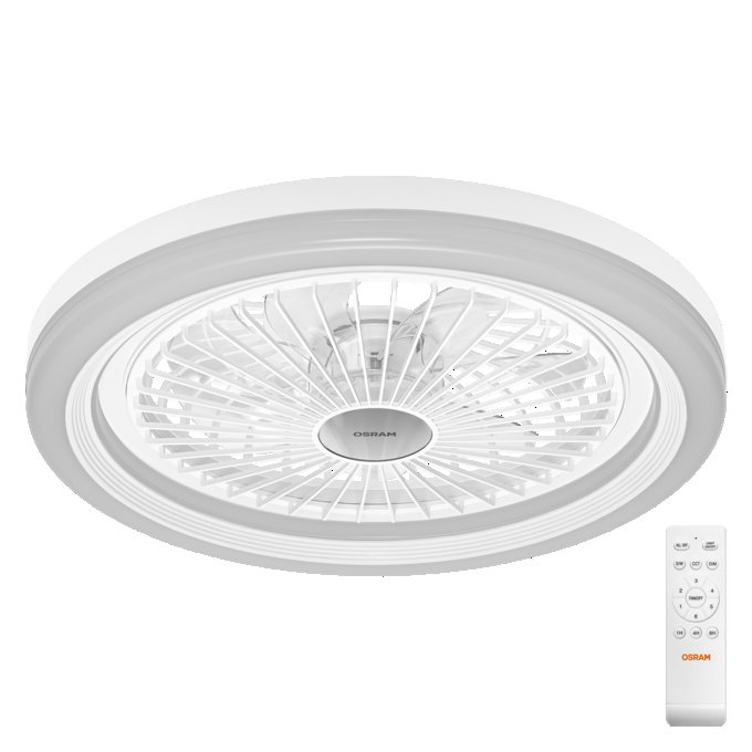 LED šviestuvas-ventiliatorius OSRAM SOLANO, 17+26W, CCT 2700/4000/6500K, 2100lm, Ø49cm, su pultu-0