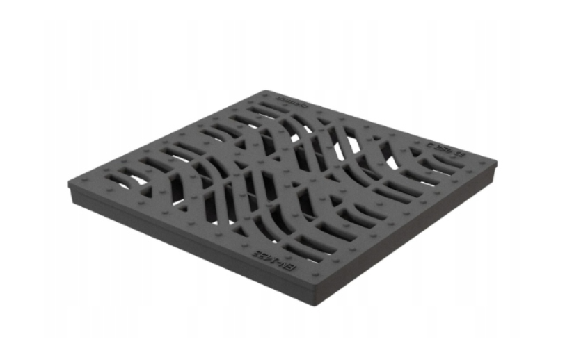 Lietaus šulinėlis ZMM-MAXPOL su ketaus grot. Modern, 300 x 300 x 300 mm, DN75-160, C250-1