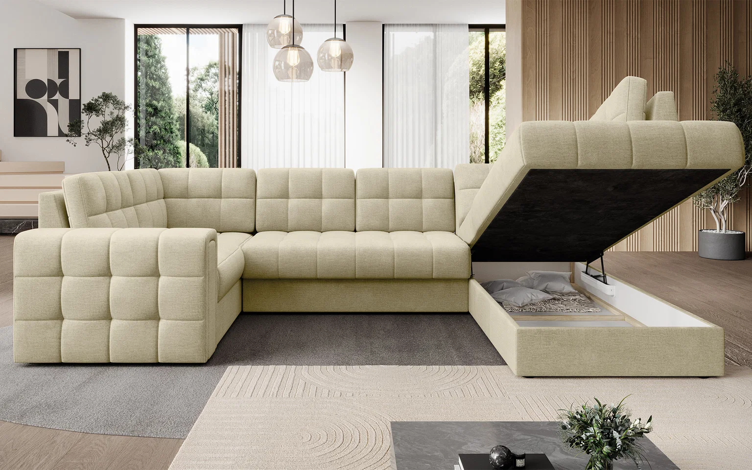 Minkštas kampas Blewett D, smėlio - 6