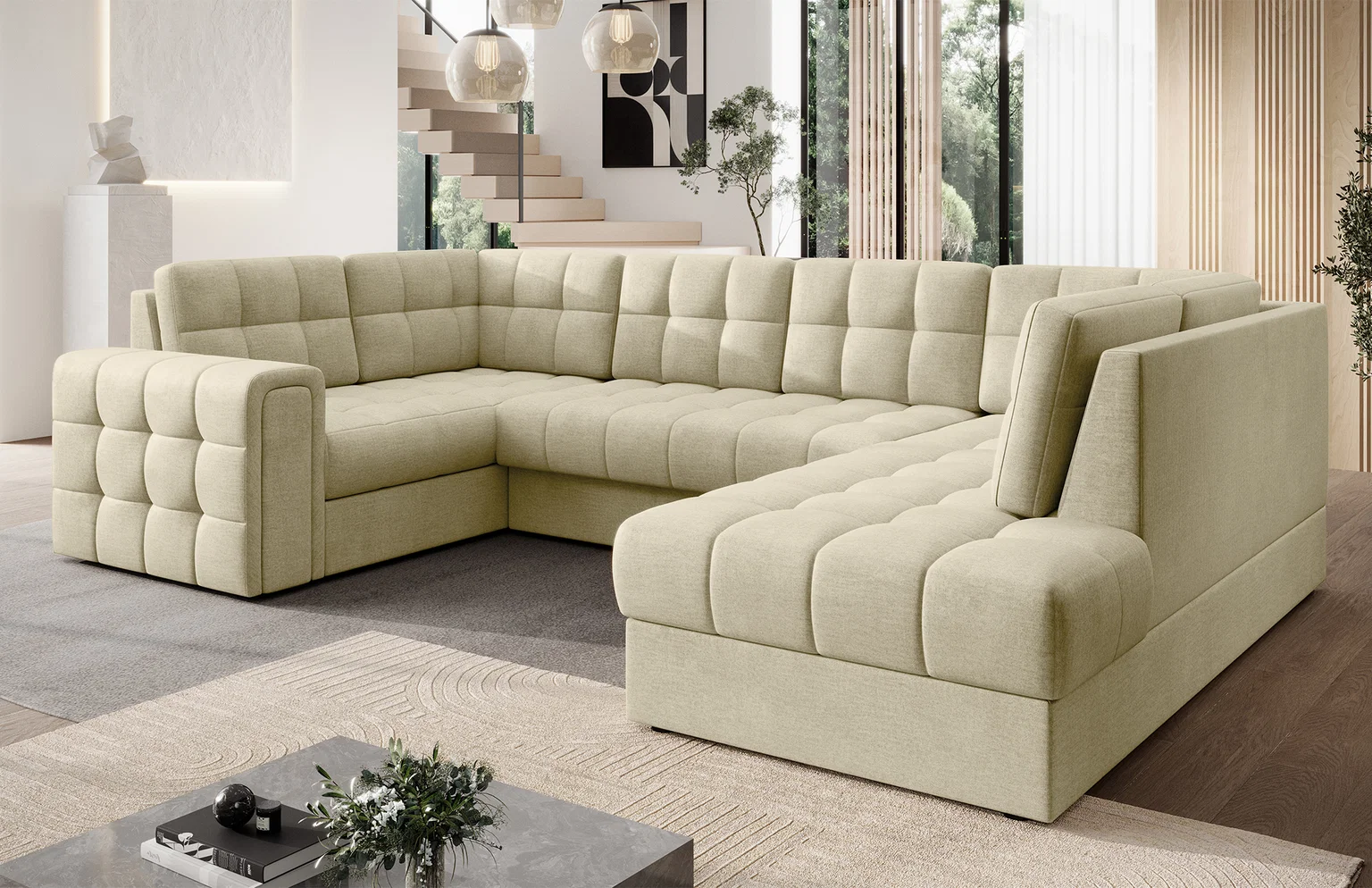 Minkštas kampas Blewett D, smėlio - 4