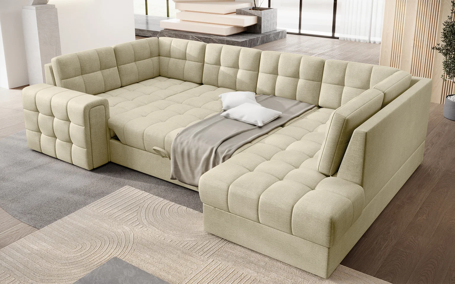 Minkštas kampas Blewett D, smėlio - 5