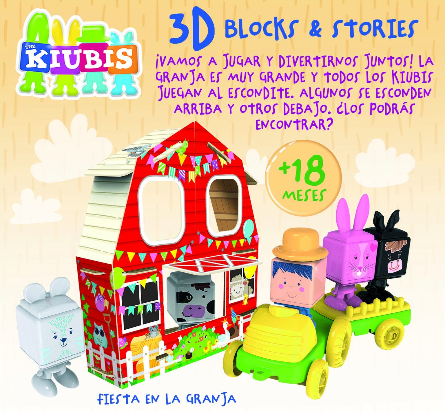 Kūdikių žaidimai 3D THE KUBIS, FARM PARTY, 2-4 metų - 2