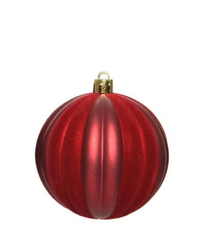 Kalėdinis eglės žaisliukas SEQUIN, raudonos sp., 2 rūšių, 8 cm, 1 vnt. - 3