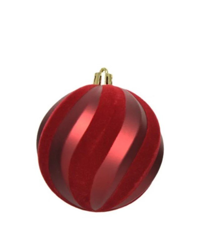 Kalėdinis eglės žaisliukas SEQUIN, raudonos sp., 2 rūšių, 8 cm, 1 vnt. - 2