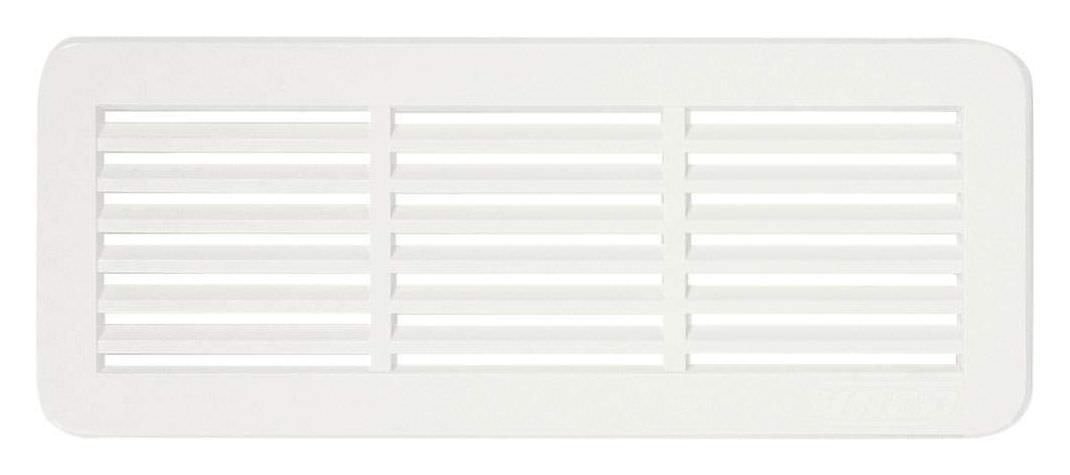Plastikinės ventiliacijos grotelės durims VM15060, 150 x 60 mm, baltos sp., 2 vnt.