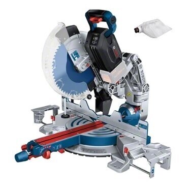Akumuliatorinis skersavimo ir suleidimo pjūklas BOSCH PRO GCM 18V-305 GDC, 18 V, (be akum. ir krov.)-0