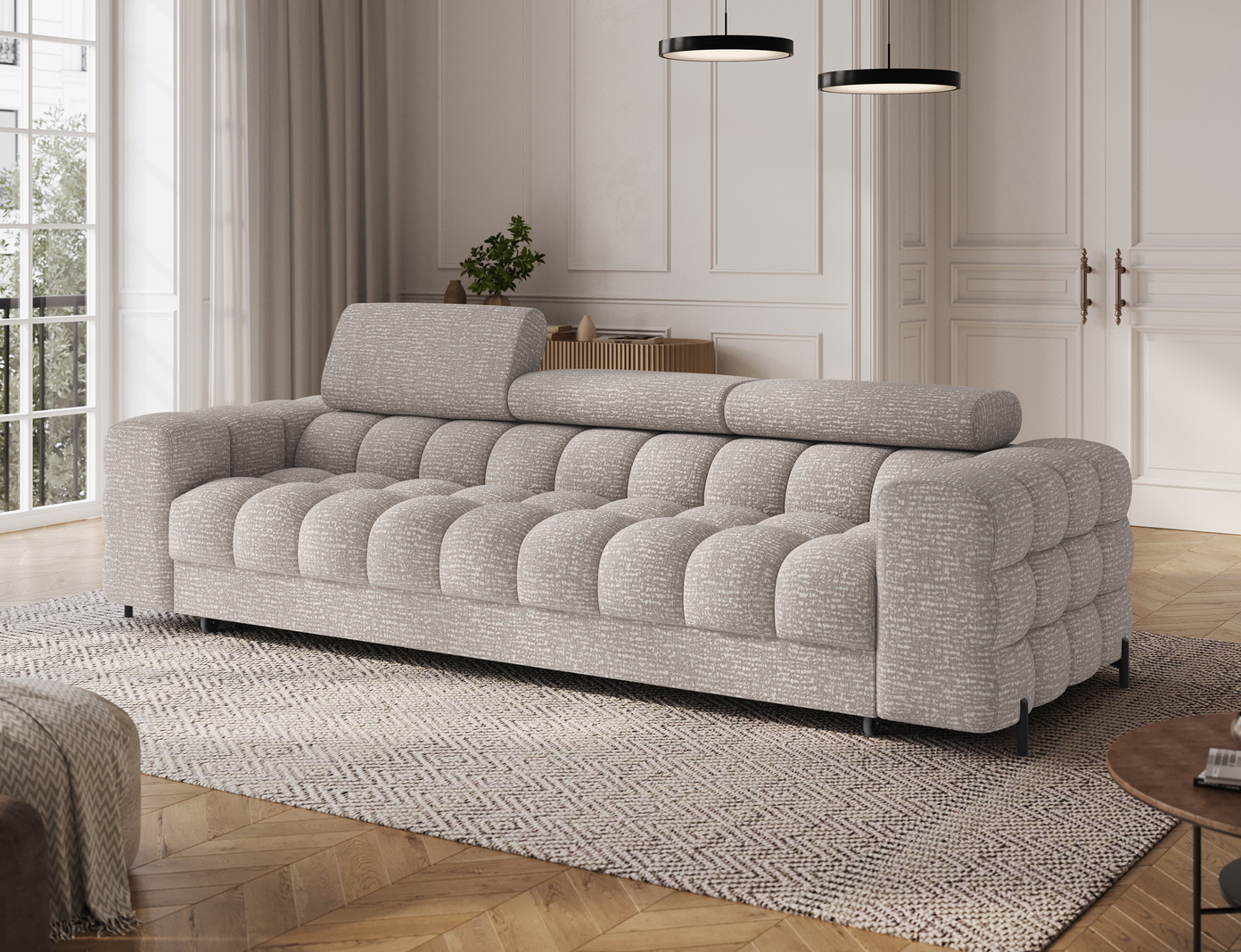 Sofa-lova Festello, pilka sp., 100 x 260 cm x 96 cm - 4