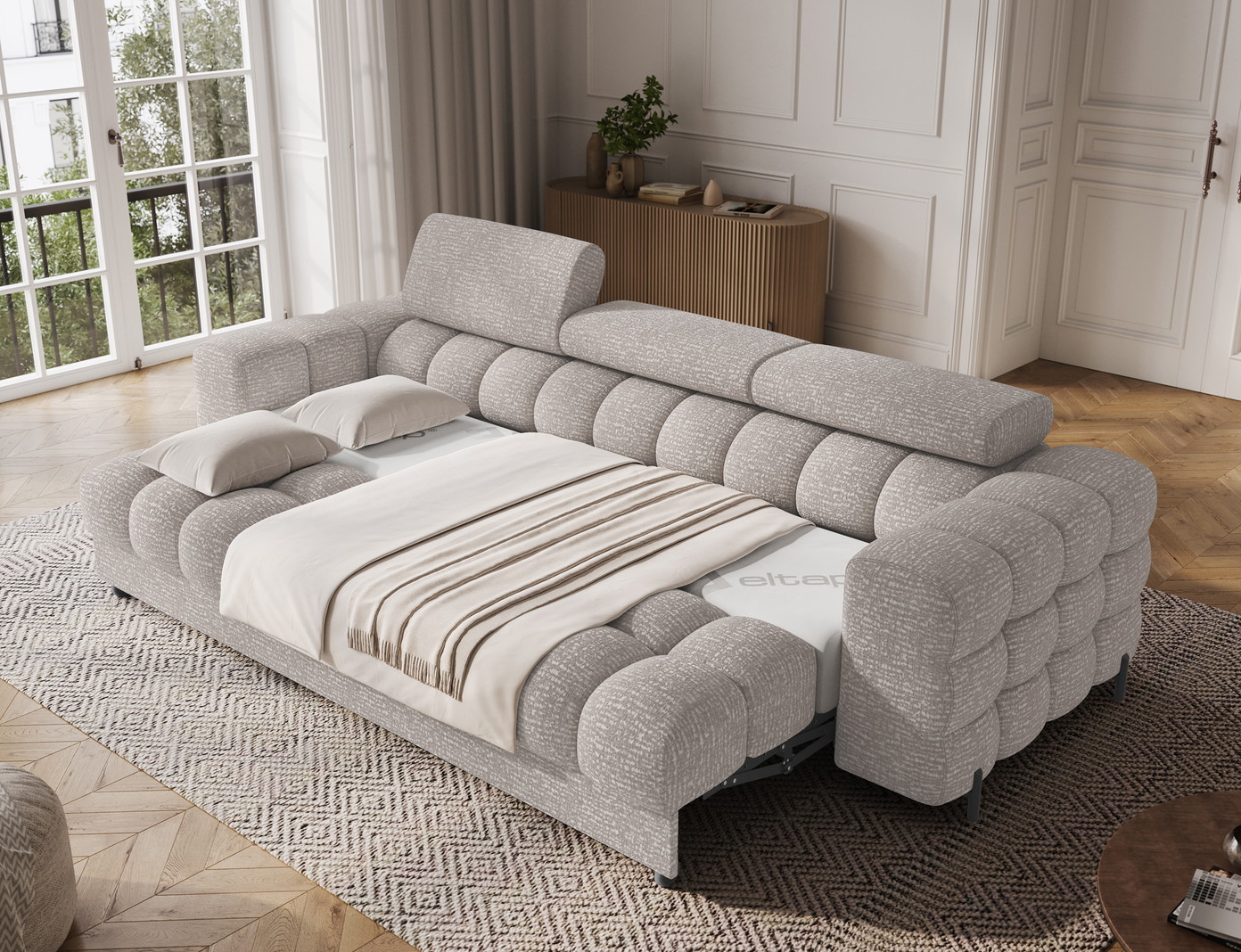 Sofa-lova Festello, pilka sp., 100 x 260 cm x 96 cm - 5