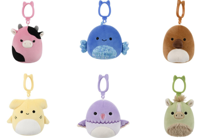 Prisegamas pliušinis žaislas SQUISHMALLOWS, W25, 8 cm, įvairių dizainų-0