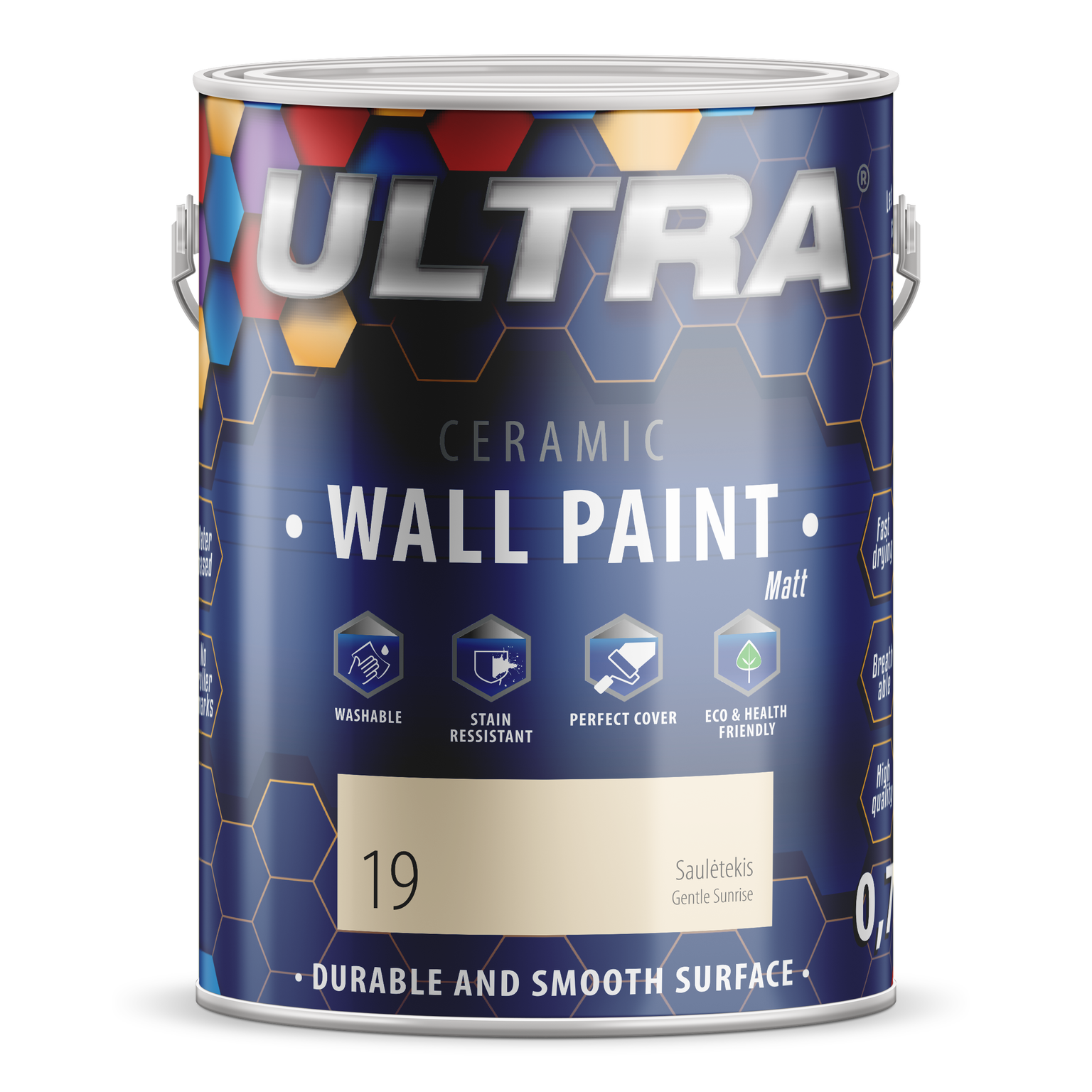 Interjero dažai ULTRA ceramic, saulėtekis (19), 2,5 l-0