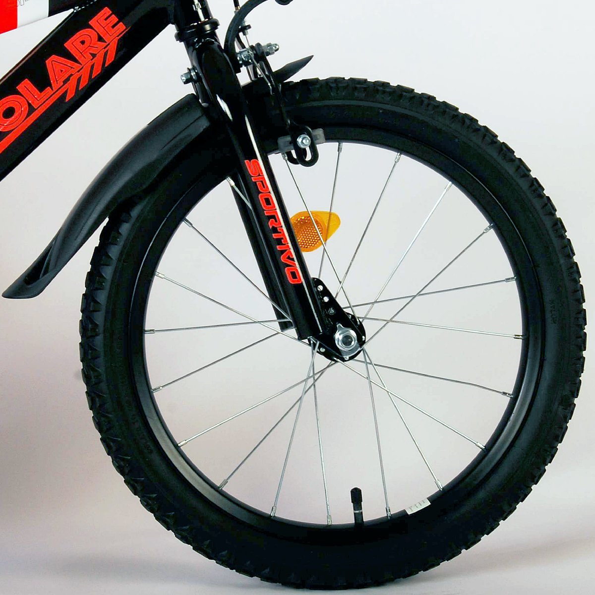 Vaikiškas dviratis VOLARE Sportivo, 18 dydis, juodas/oranžinis - 7