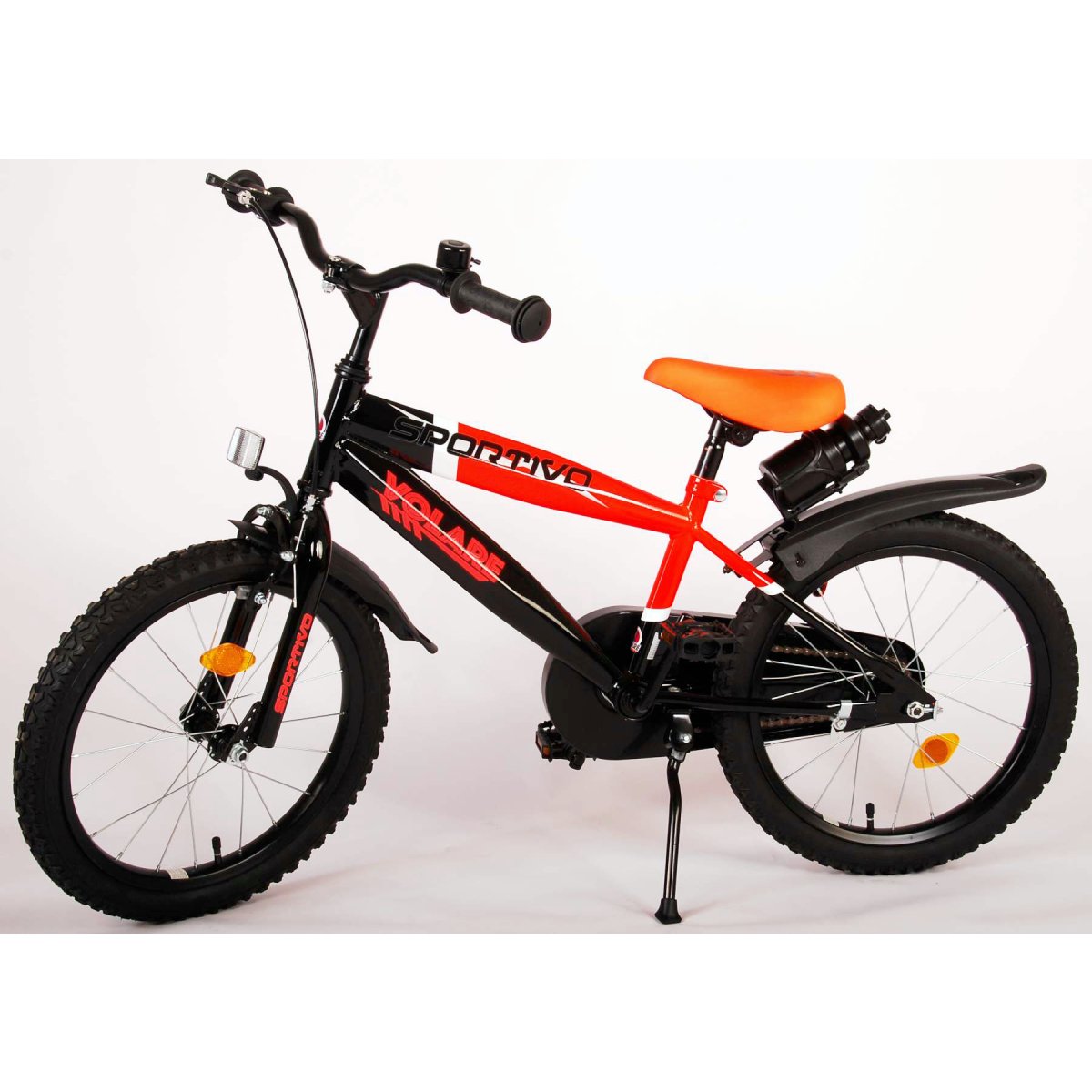 Vaikiškas dviratis VOLARE Sportivo, 18 dydis, juodas/oranžinis - 2