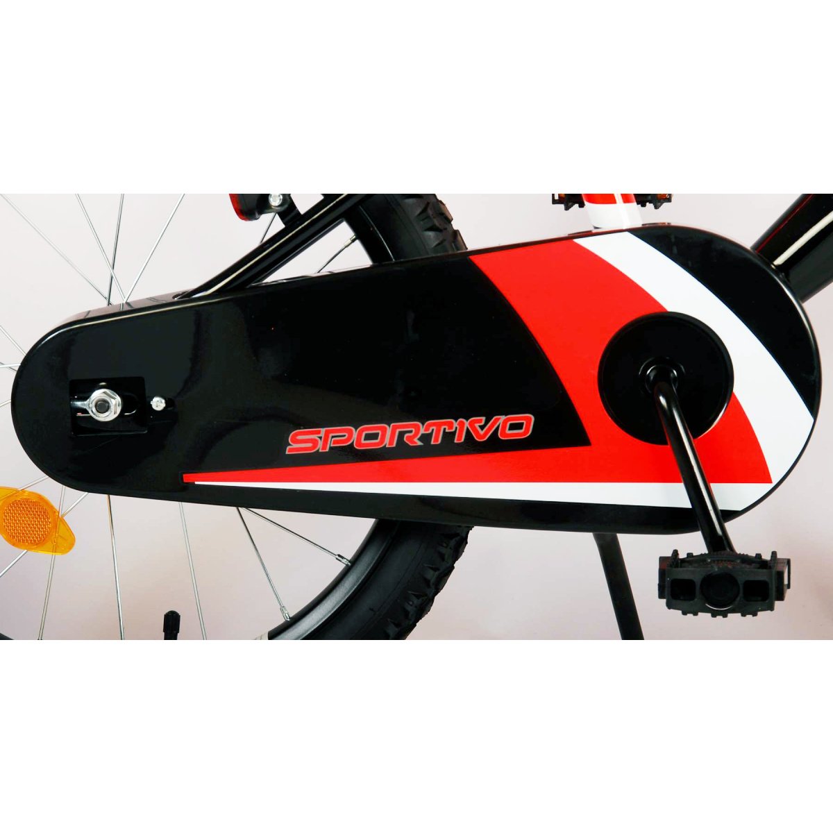 Vaikiškas dviratis VOLARE Sportivo, 18 dydis, juodas/oranžinis - 4