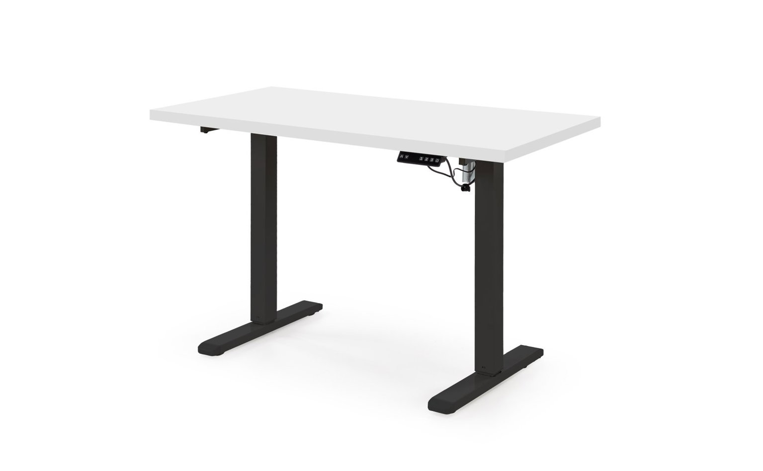 Reguliuojamo aukščio rašomasis stalas B/54, 120 x 60 cm, balta/juoda - 1