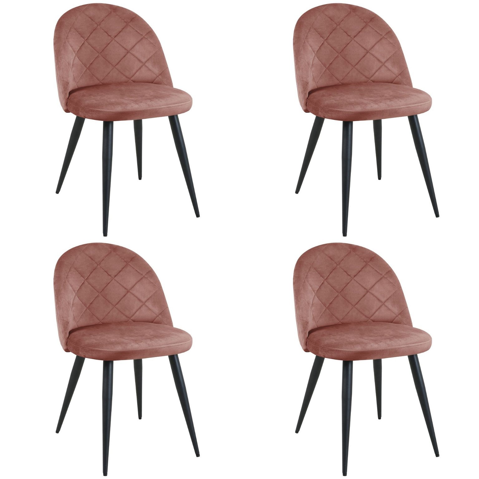 4-ių kėdžių komplektas SJ.077, rožinė