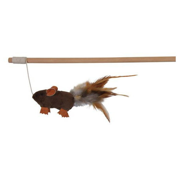 Kačių žaislas pagaliukas su pėle TRIXIE, ant pagaliuko, 50 cm, rudos sp.-0