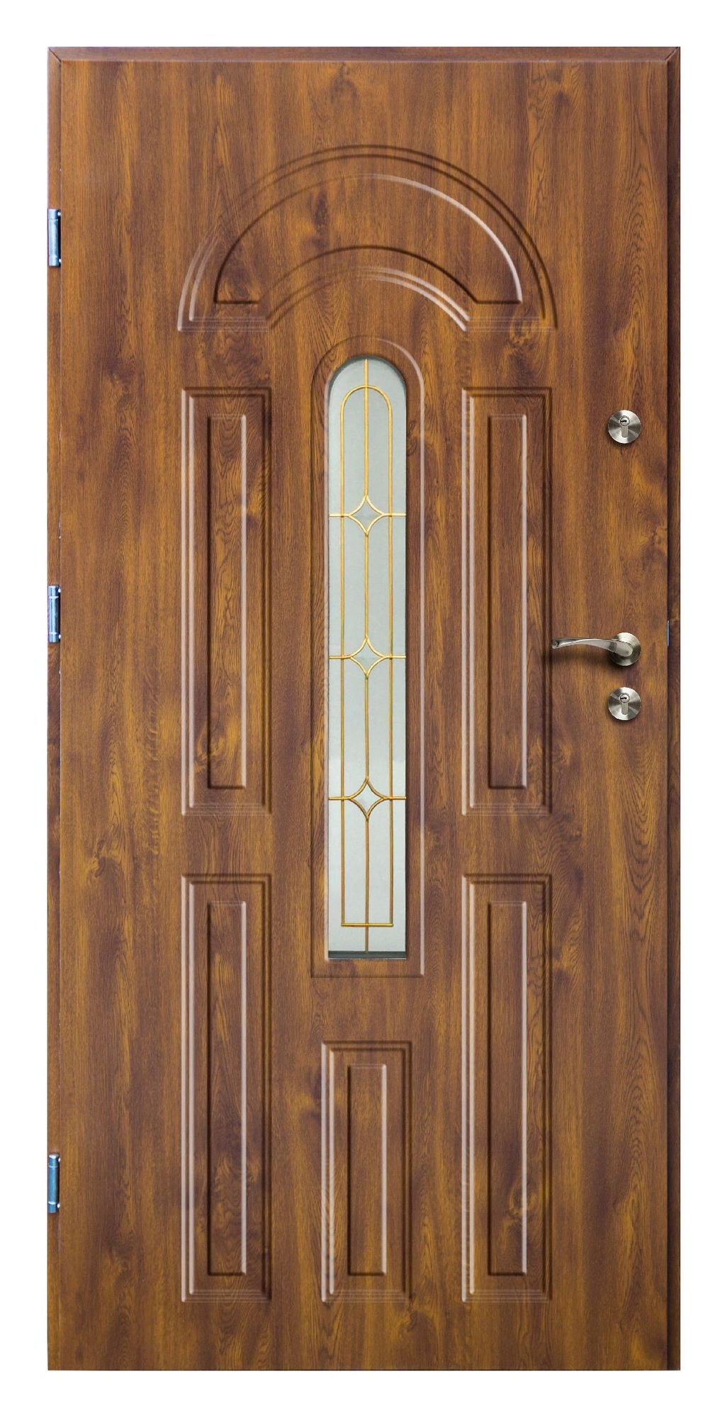 Lauko durys RADEX AZURRO II, auksinio ąžuolo sp., 900 x 2070 mm, kairė