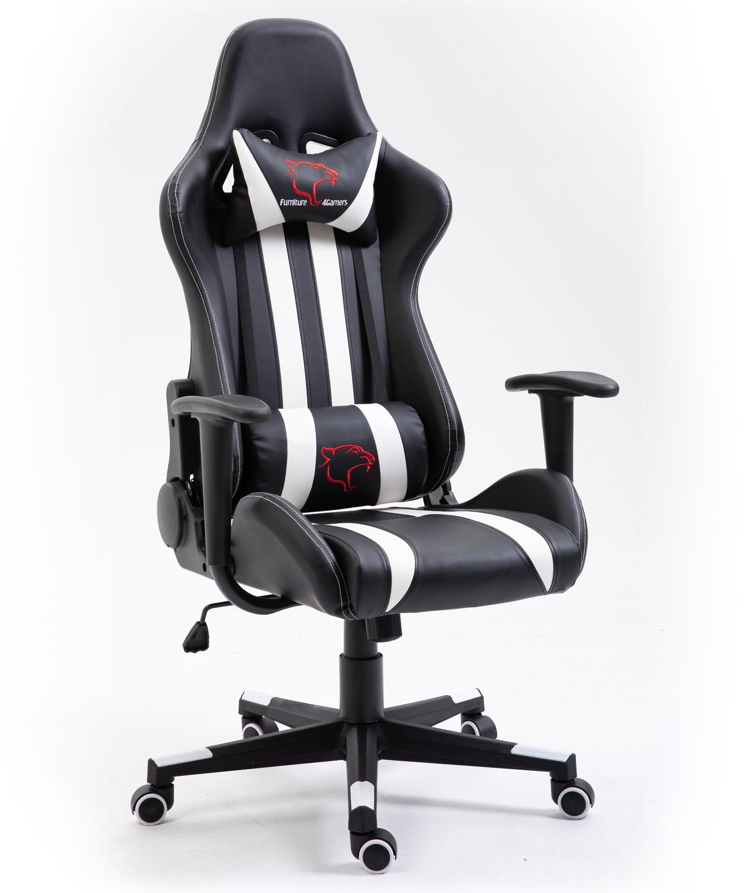 Žaidimų kėdė F4G FG33, juoda / balta - 3