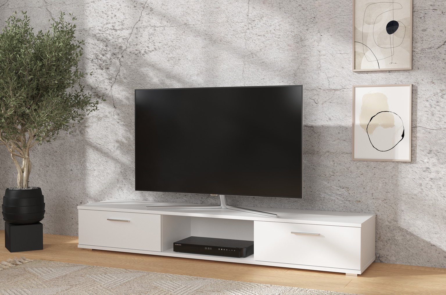 TV spintelė ARIDEA, balta - 1