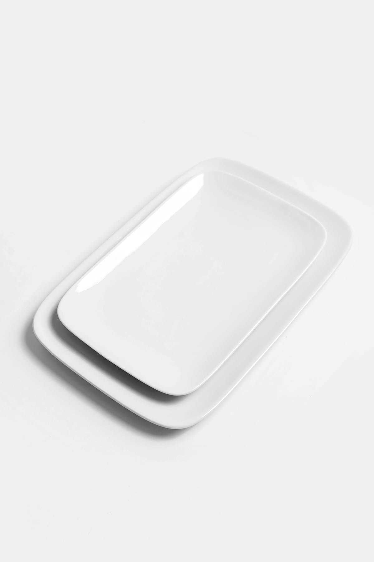 Serviravimo lėkštė, porcelianinė, baltos sp., 28 x 18 x 2 cm - 5