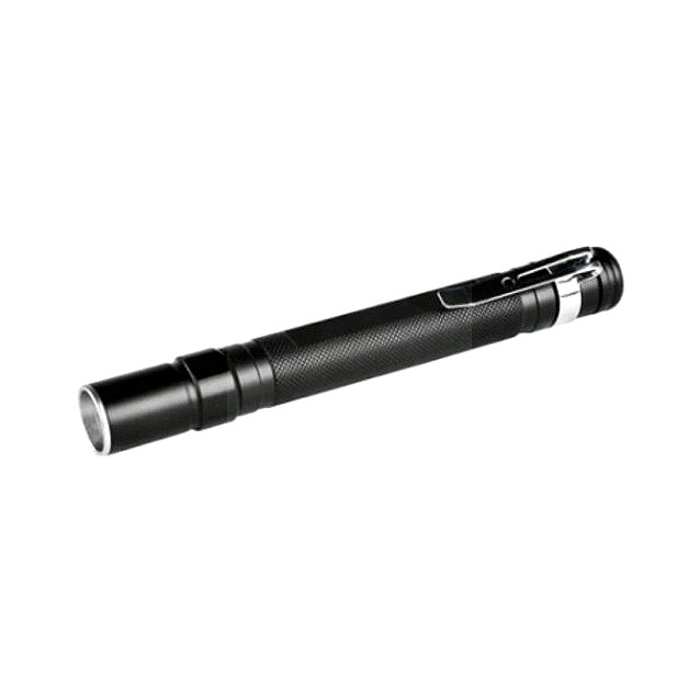 LED žibintuvėlis ENTAC, IP44, 3W, 150lm, elementai 2xAAA (neįeina), atstumas 100 m, juodos spalvos-1