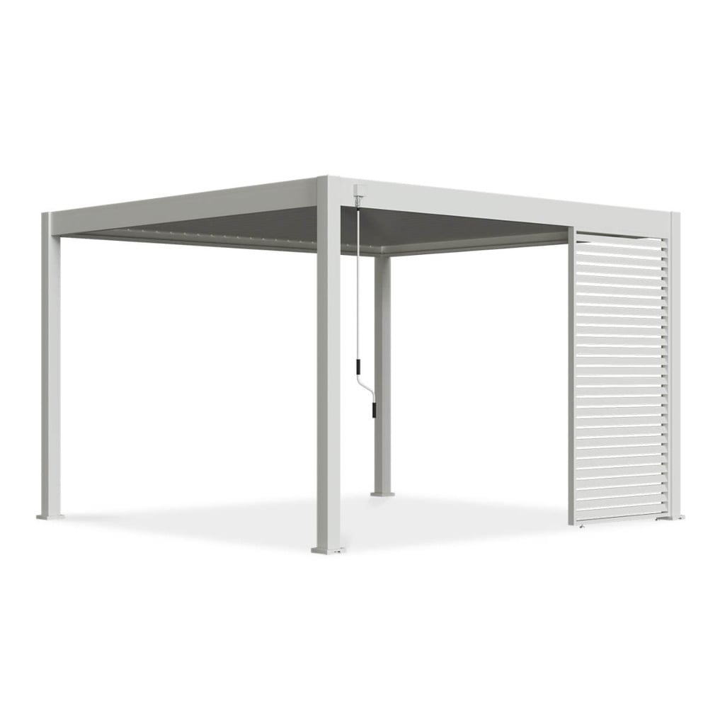 Horizontalios žaliuzės pavėsinėms Pergola ELEGANCE/DELUXE/FUSION 1.3 m, balta (123.5 cm)-0