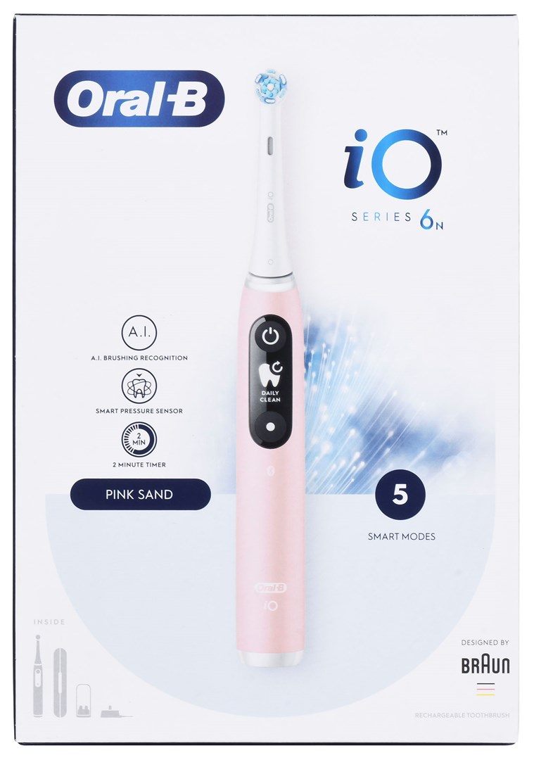 Elektrinis dantų šepetėlis Braun Oral-B iO Series 6N, rožinė - 3