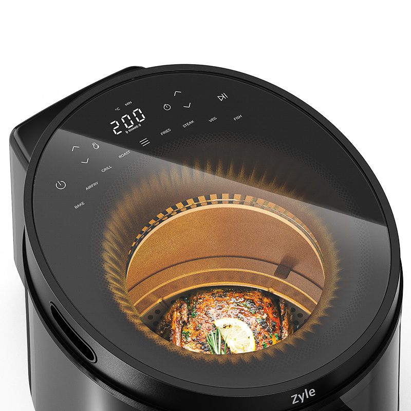 Karšto oro gruzdintuvė Zyle ZY502BAF, juoda, 5 l, 1500 W - 3