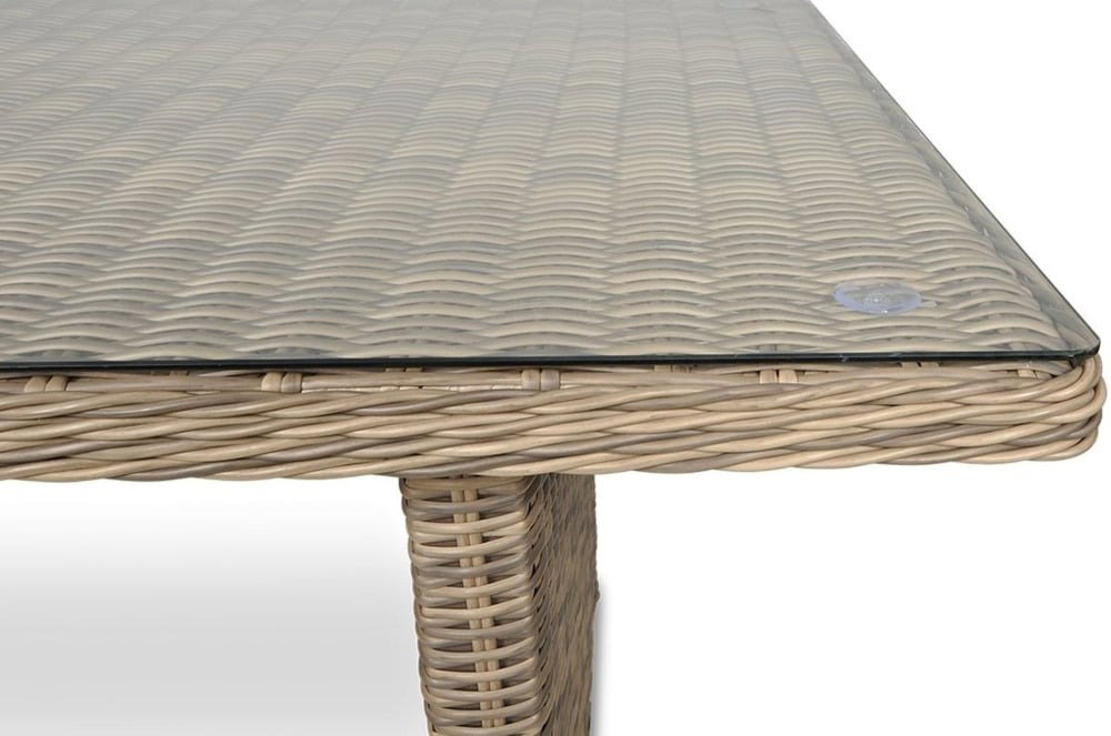 Lauko baldų komplektas TRIVENTO DINING 3 + su pufais, Brown - 8