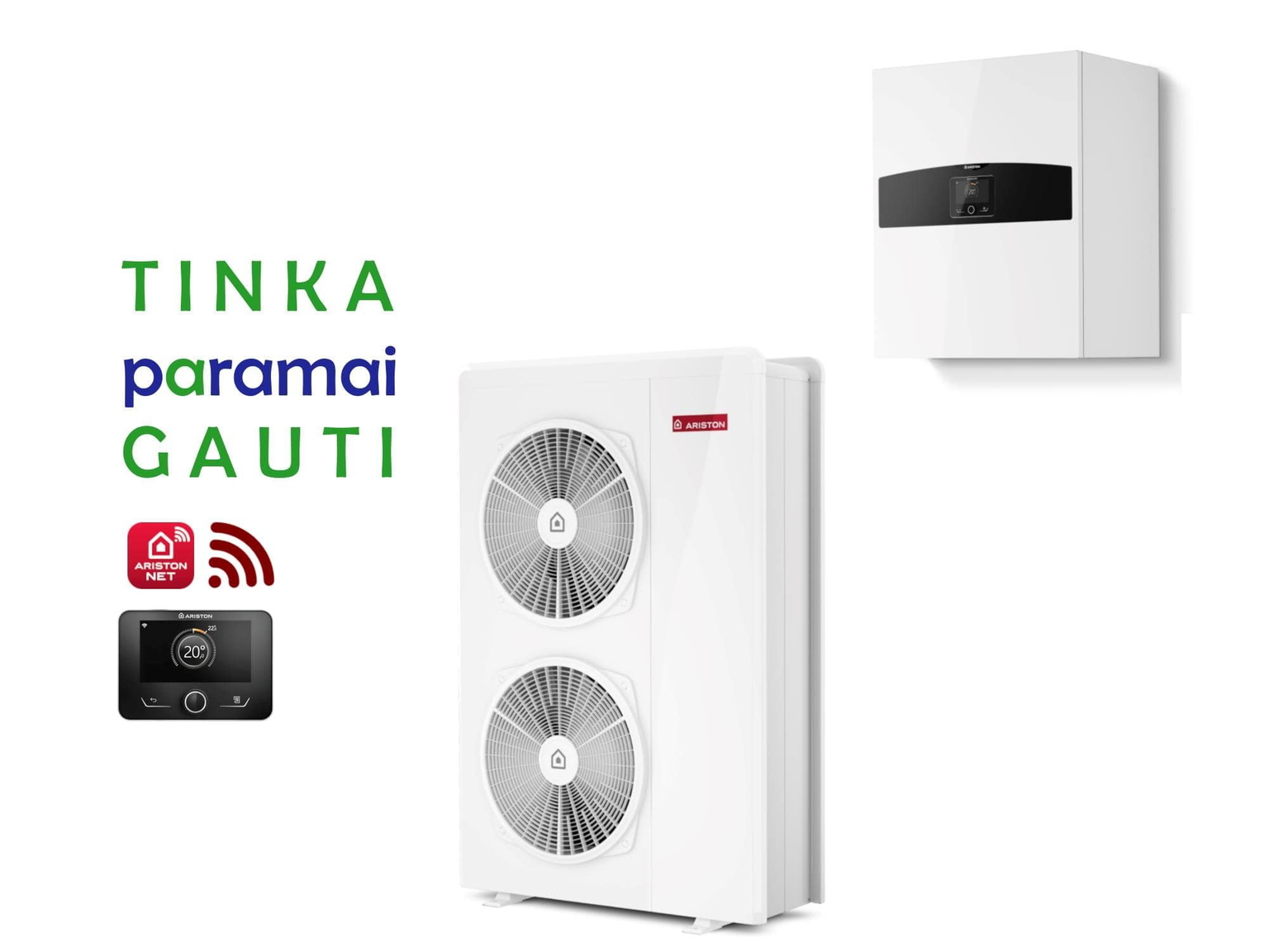 Šilumos siurblys Oras-Vanduo Ariston Nimbus R32, Plus, 150 S T Net 16.90 kW Φ3, su Wi-Fi-0