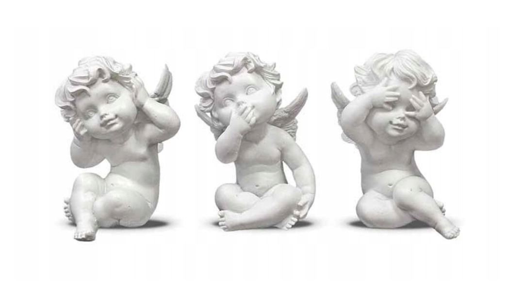 Keraminė figūrėlė ANGELIUKAS, baltos sp., 8 x 5 x 7 cm-0