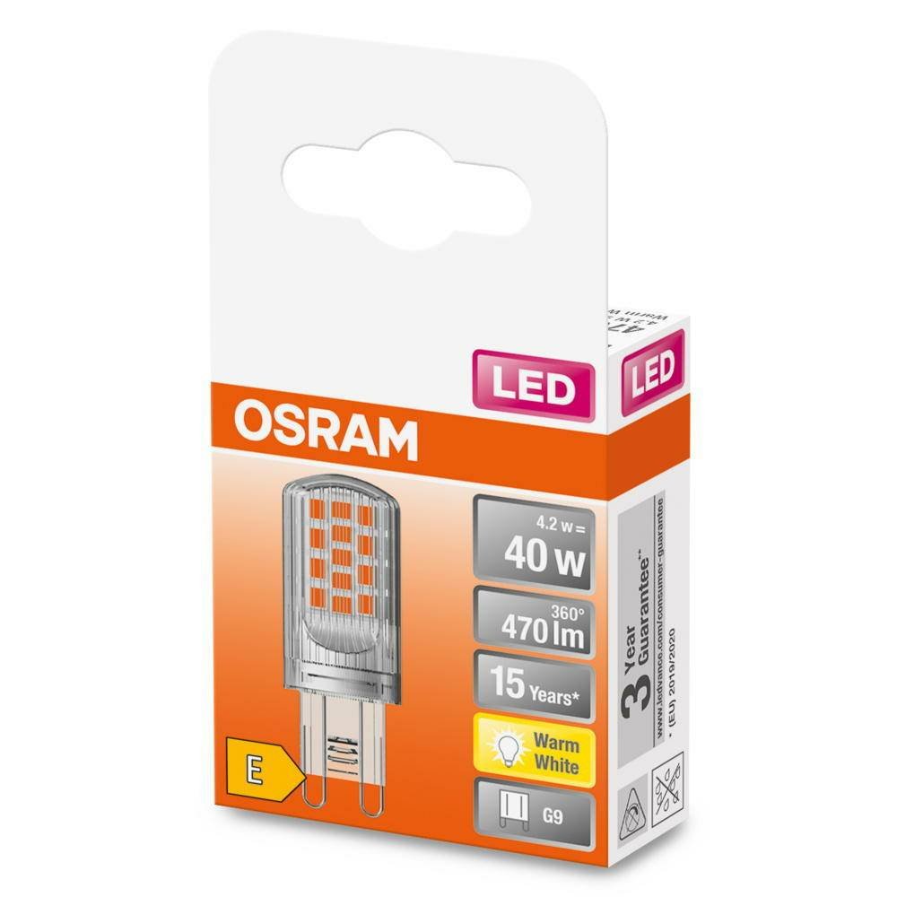 OSRAM LED kapsulinė lemputė PIN 40, G9, 4,2W, 2700 K, 470 lm, šiltai baltos sp. - 2