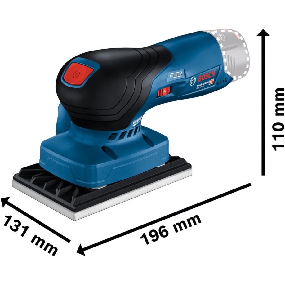 Akumuliatorinis plokštuminis šlifuoklis BOSCH PRO GSS 12V-13 solo (be akum.) - 3