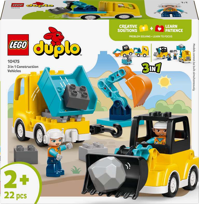 Konstruktorius LEGO Duplo Town 3 in 1 Construction Vehicles - 1