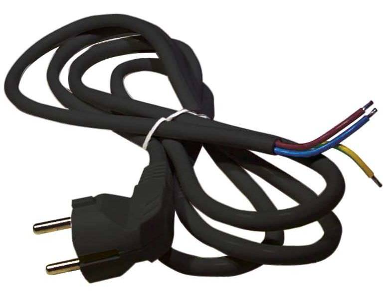 Laidas su kištuku, 5 m, 3G1,5 mm, juodos sp.-0