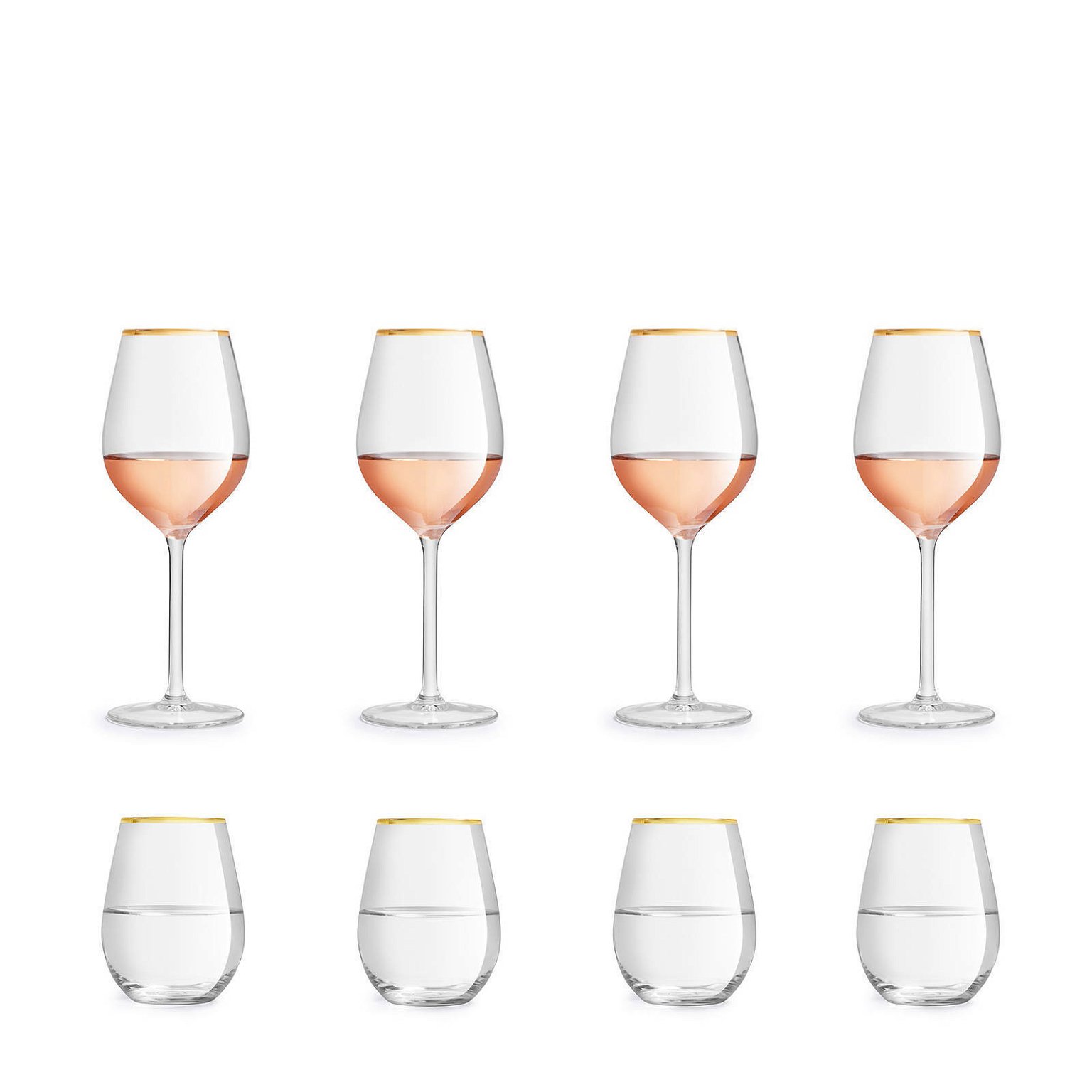 Vyno taurių ir stiklinių rinkinys ROYAL LEERDAM Skylen, (4+4) 380/350 ml - 2