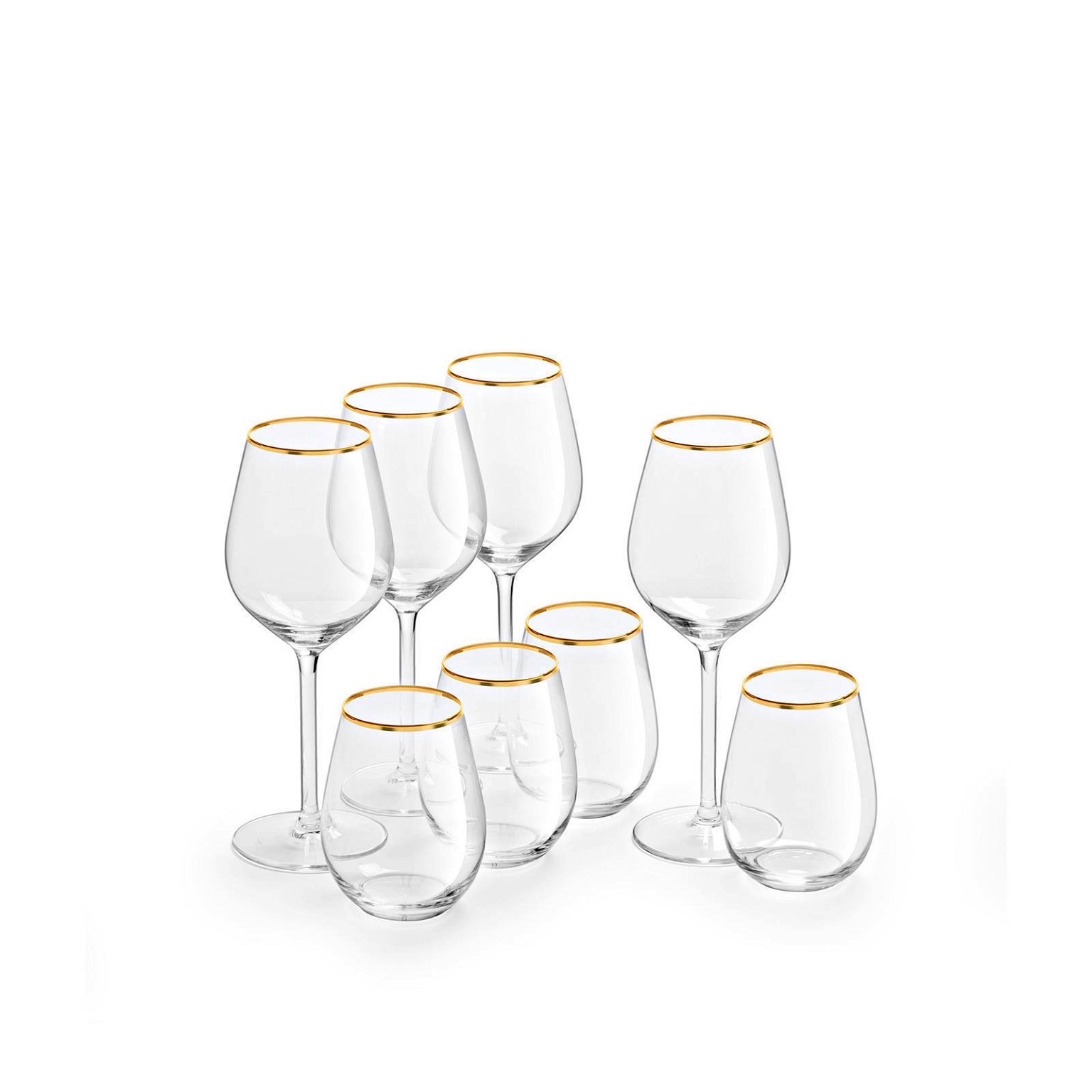 Vyno taurių ir stiklinių rinkinys ROYAL LEERDAM Skylen, (4+4) 380/350 ml - 1