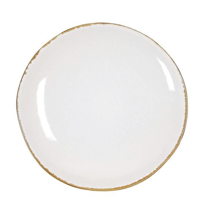 Pietų lėkštė TABO, baltos/ auksinės sp., ø26,5 cm