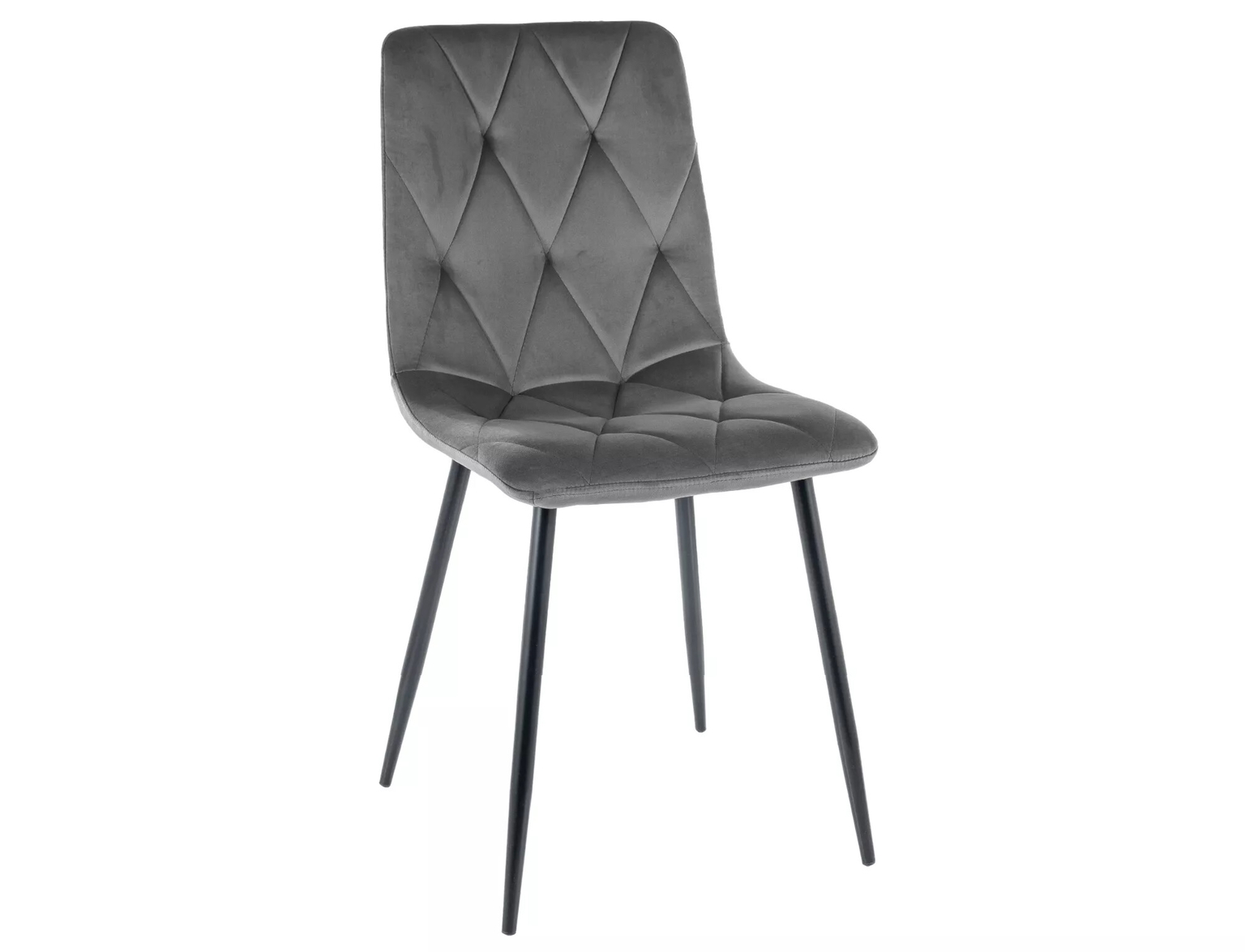 Kėdė TOM VELVET, juoda/pilka-0