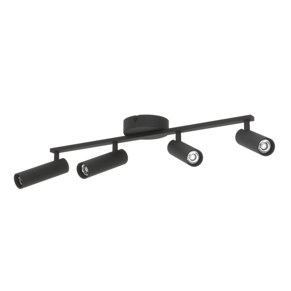 Taškinis LED šviestuvas EGLO VALPROTO, 4x5W IP20, 2400lm, CCT 2700/4000/6500K, juodos sp, 55x5x16cm-0
