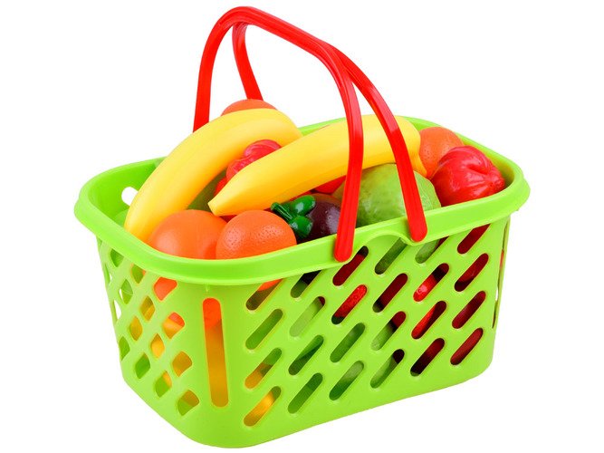 Spalvotas pirkinių krepšelis su vaisiais - 2
