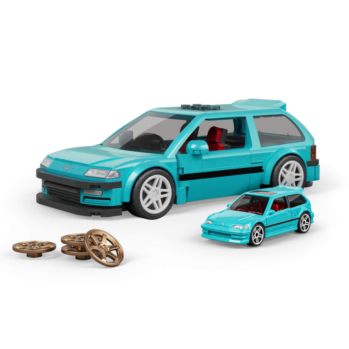 Konstruktorius MATTEL BRICK SHOP HOT WHEELS Honda Custom 90 Civic EF-1