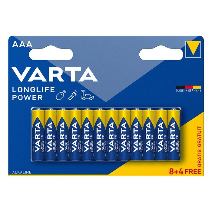 Elementai VARTA LONGLIFE POWER, AAA, šarminiai, 12 vnt-0