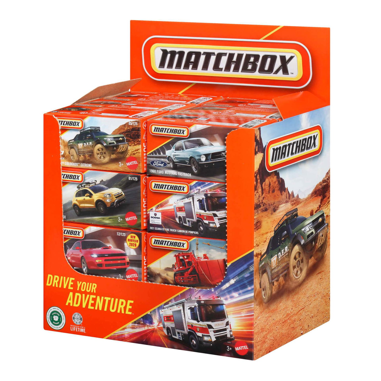 Automodelis MATCHBOX POWER GRAB, 1:64, įvairių dizainų-0
