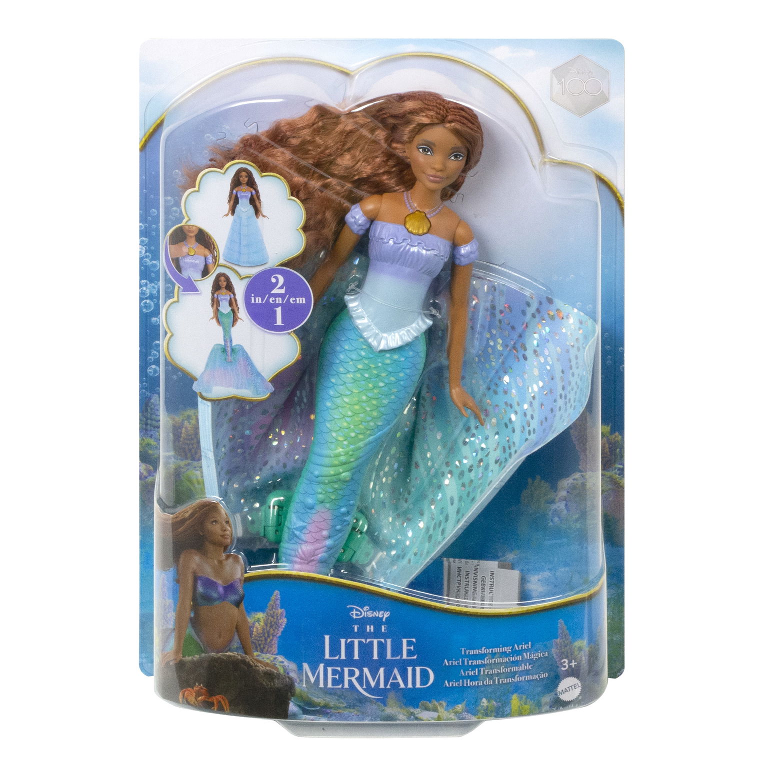 Transformuojama lėlė Disney Little Mermaid Arielė - 7